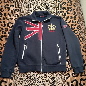 London G-Crown Sweatshirt For Women Size Small England Long Sleeve Full Zip